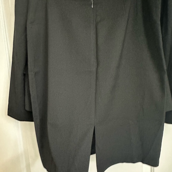 Tahari: 2 piece suit: Black pin stripe. Tahari skirt suit - Picture 2 of 6